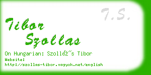 tibor szollas business card